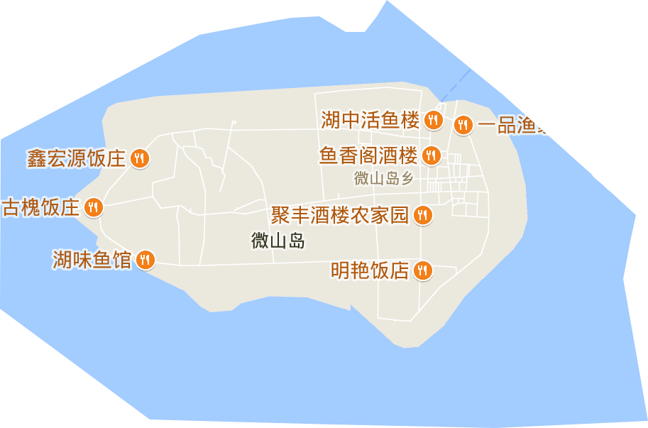 微山岛旅游地图图片