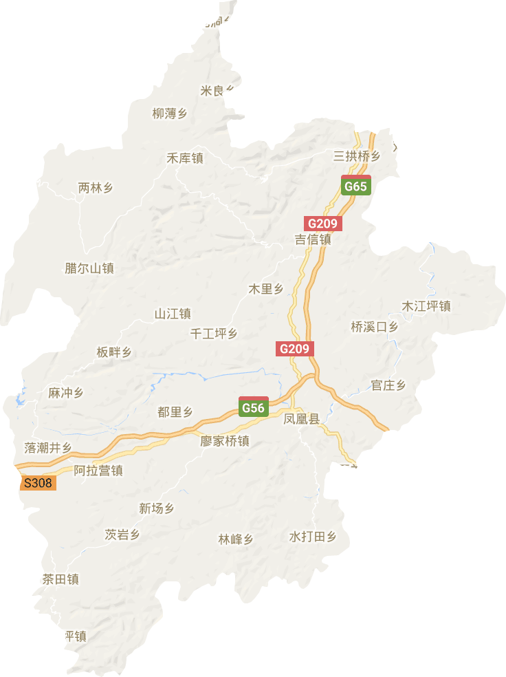 凤凰县沱江镇地图图片