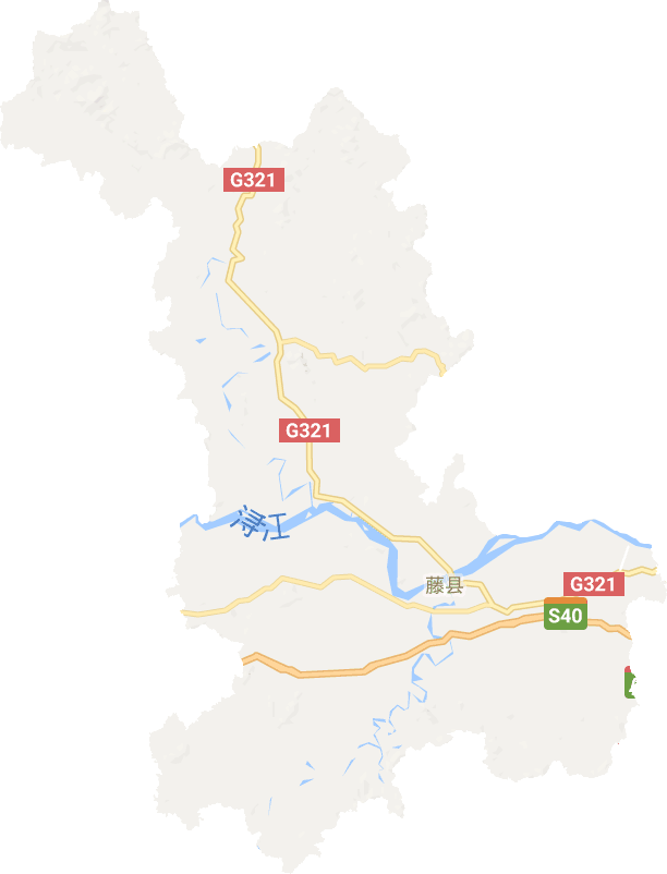 中国广西藤县乡镇地图图片