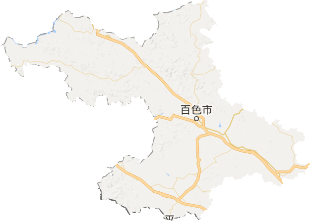 广西百色地区地图高清图片