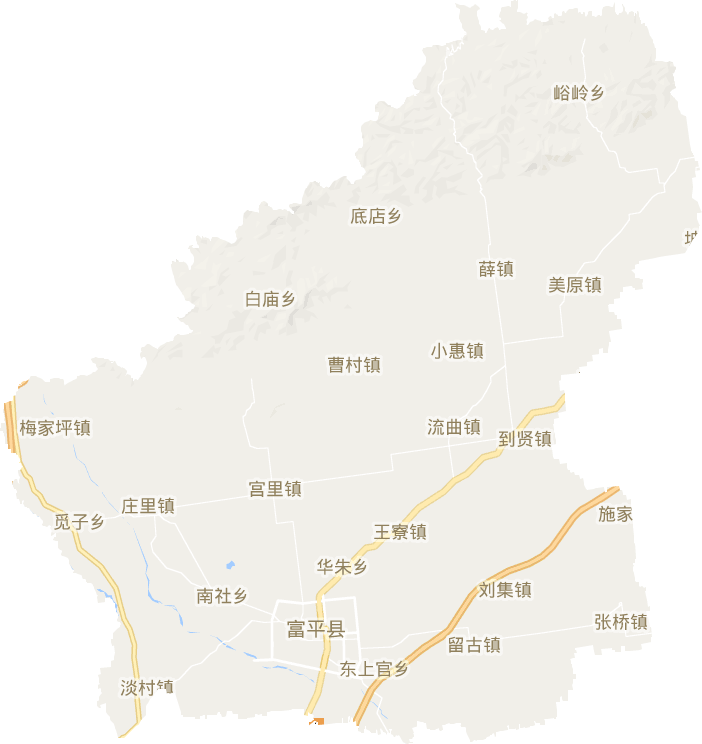富平县高清电子地图