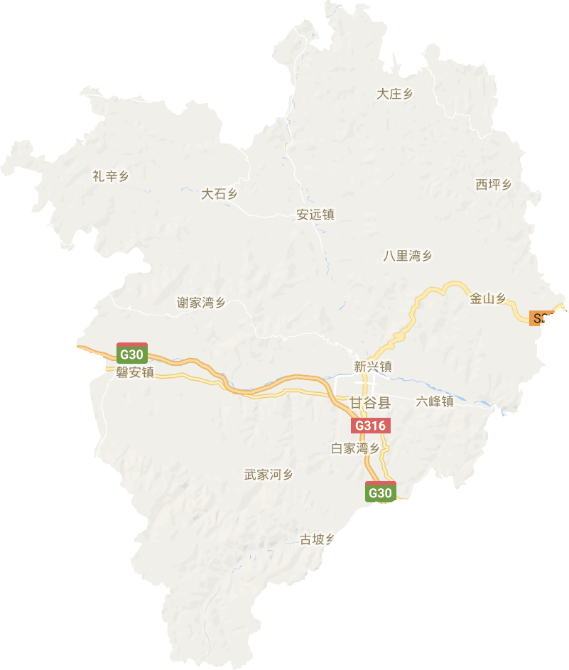 甘谷县高清电子地图