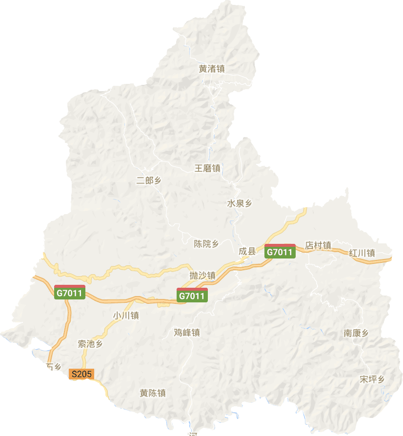 成县行政区划地图图片