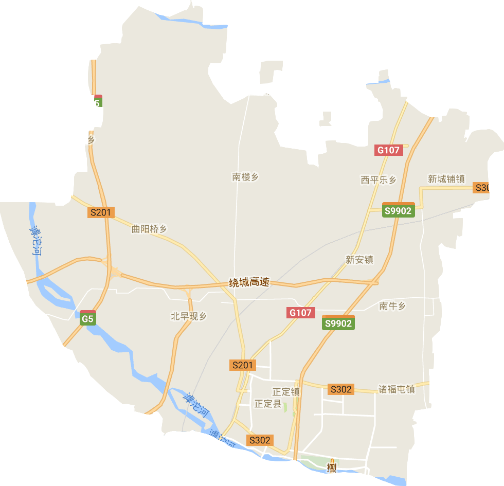 正定县城地图图片