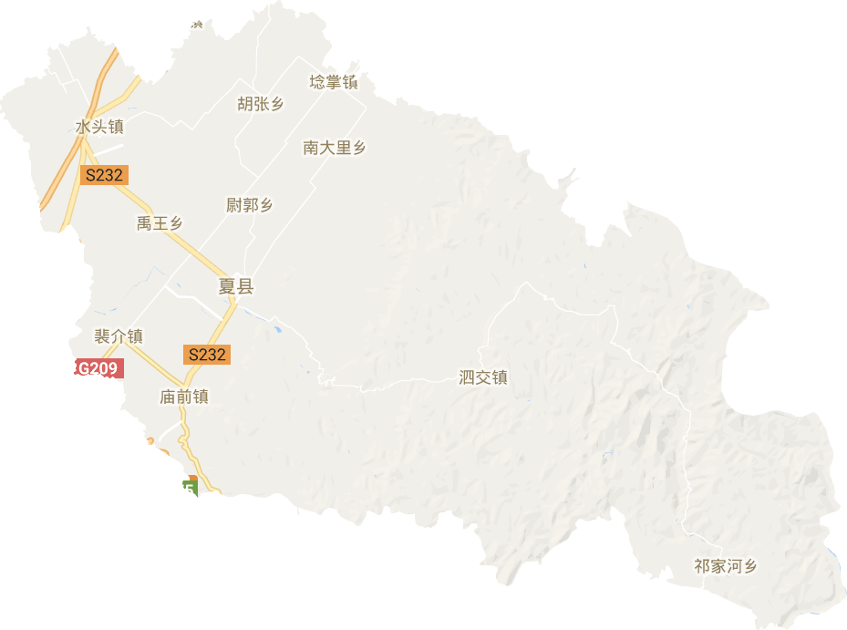 夏县高清电子地图