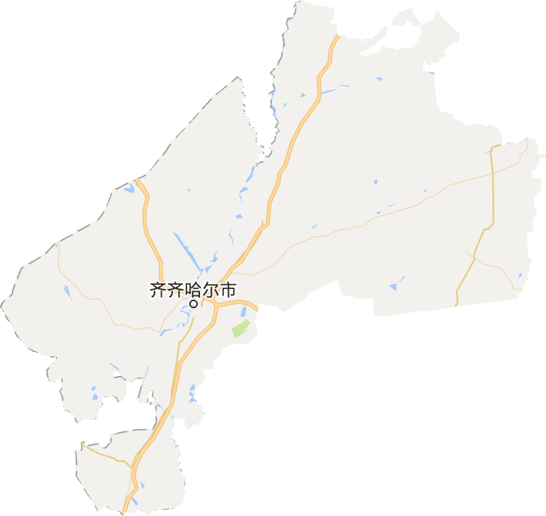 齐齐哈尔地区地图图片