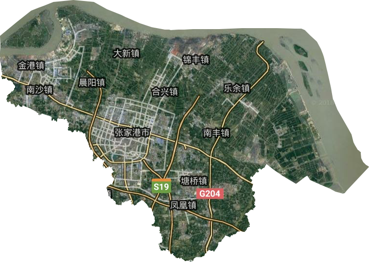 张家港地图高清版实景图片