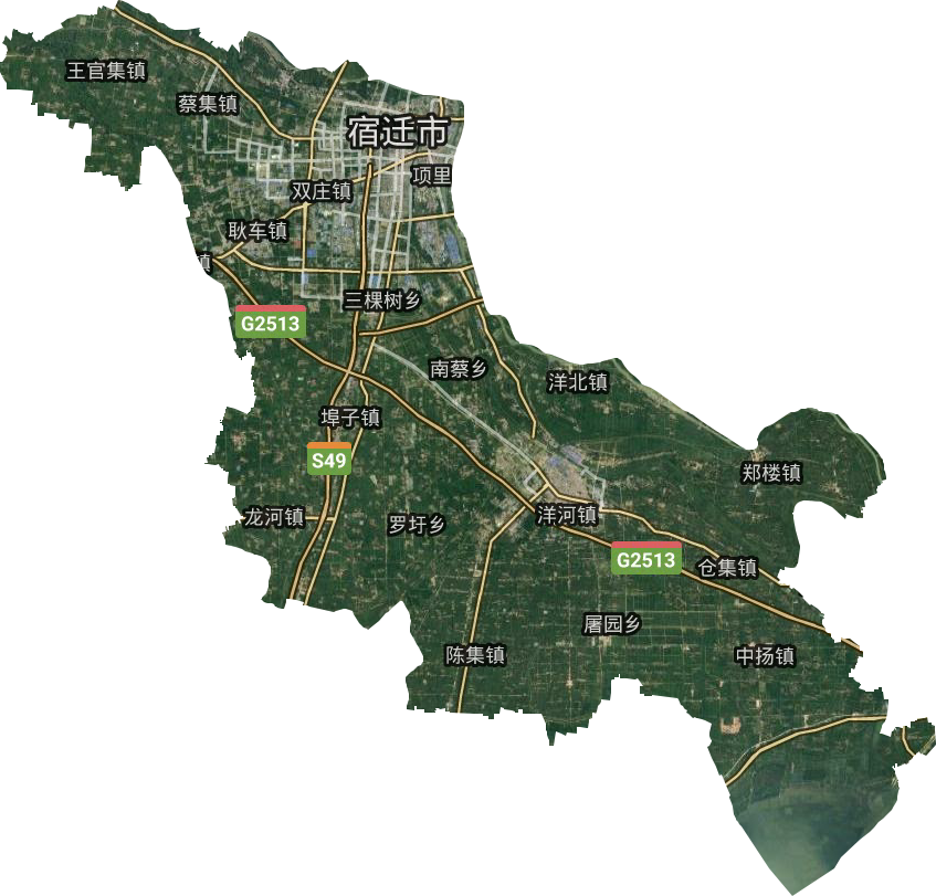 宿城区高清卫星地图