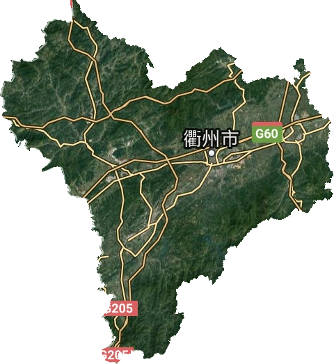 衢州市高清卫星地图
