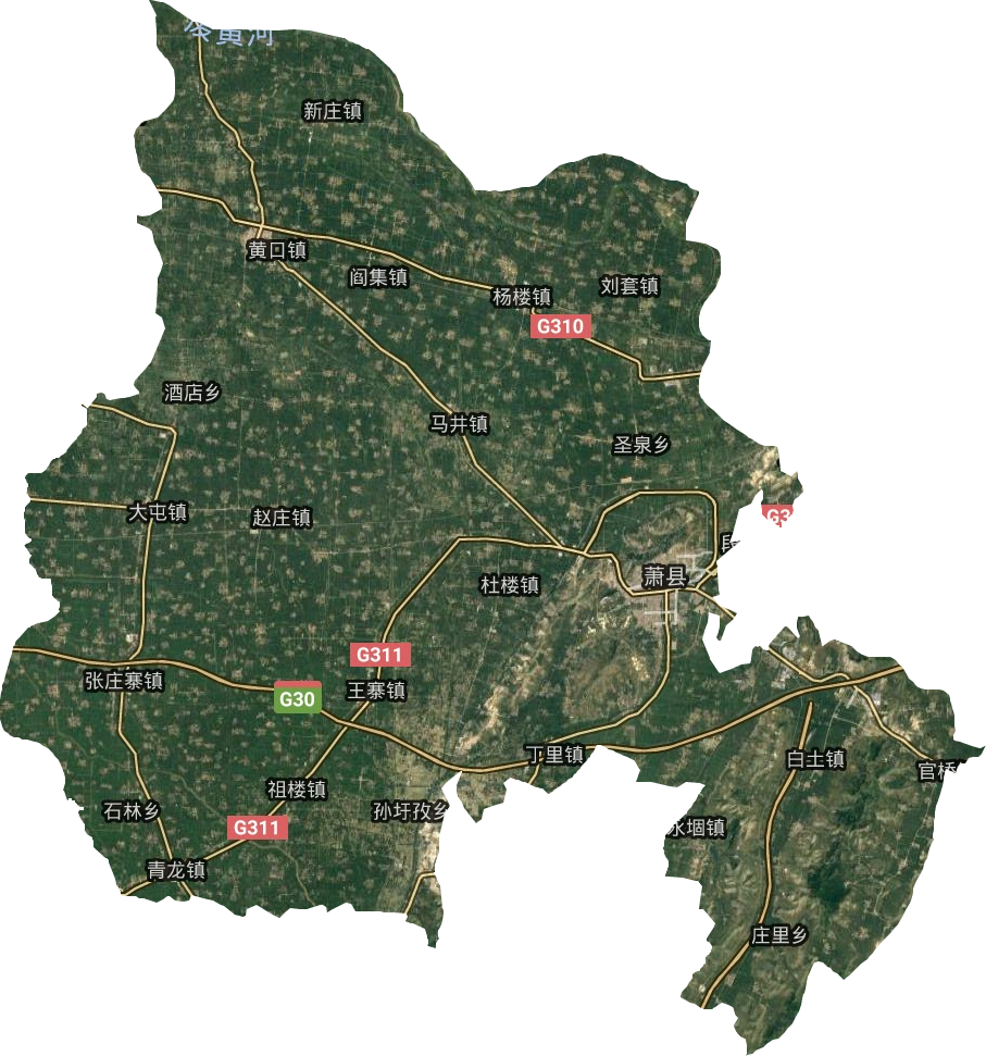 萧县高清卫星地图,萧县高清谷歌卫星地图