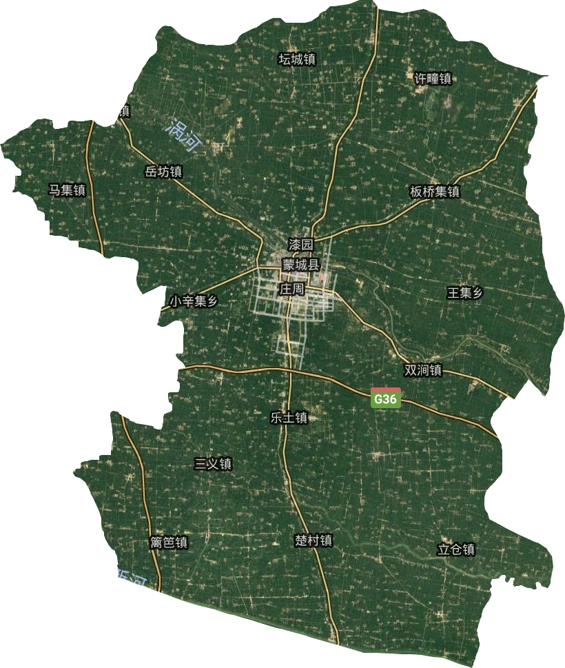 蒙城地图可放大高清版图片