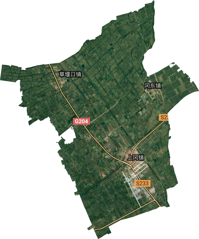 上冈镇高清卫星地图