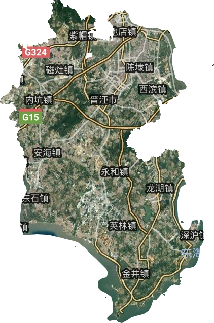 晋江市高清卫星地图