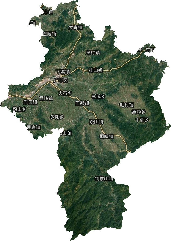 广丰区乡镇地图图片
