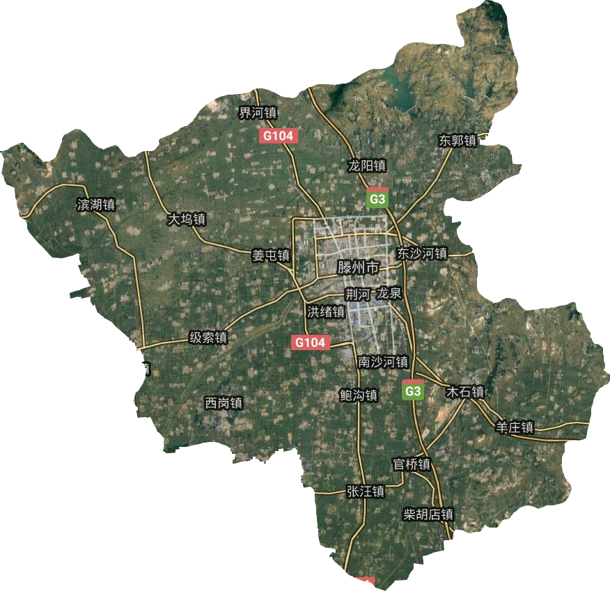 滕州高清卫星地图图片