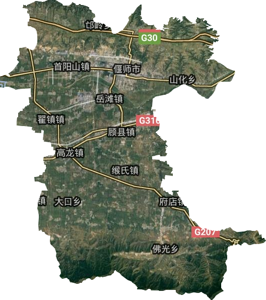 偃师市高清卫星地图
