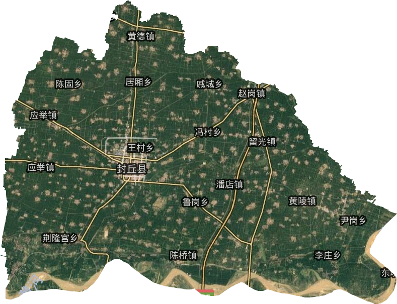 河南省封丘县卫星地图图片