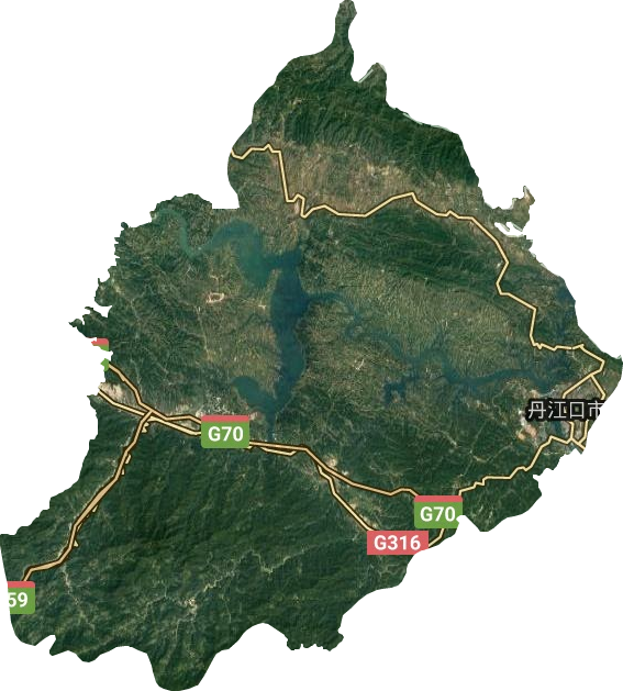 丹江口水库卫星地图图片