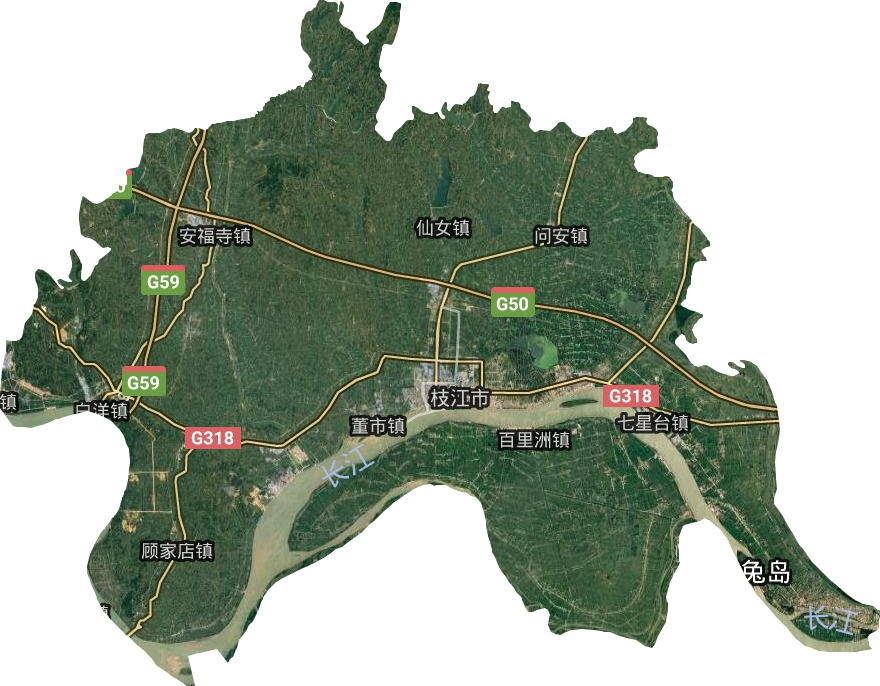 枝江市各乡镇地图图片