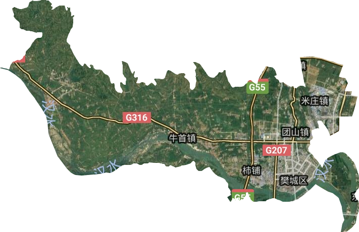 樊城区高清卫星地图