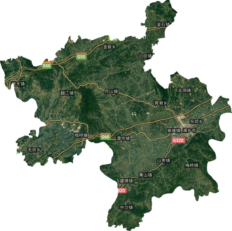 湘乡市月山镇地图图片