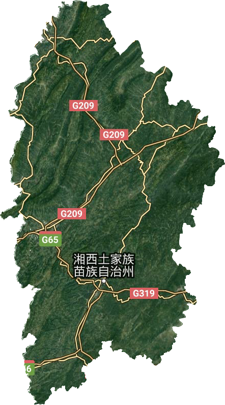 湖南湘西地图位置图片