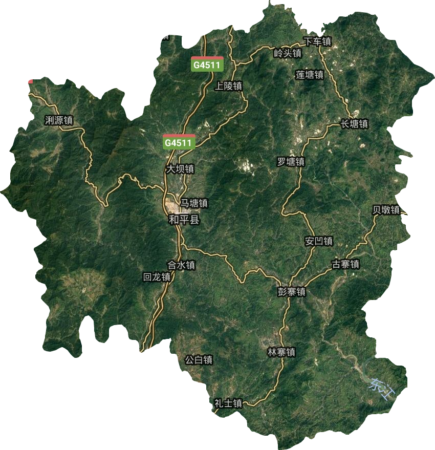 平和县地图各乡镇图片