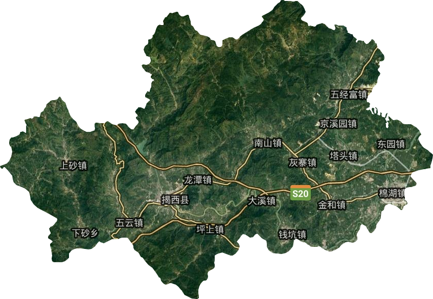 揭西乡镇地图图片