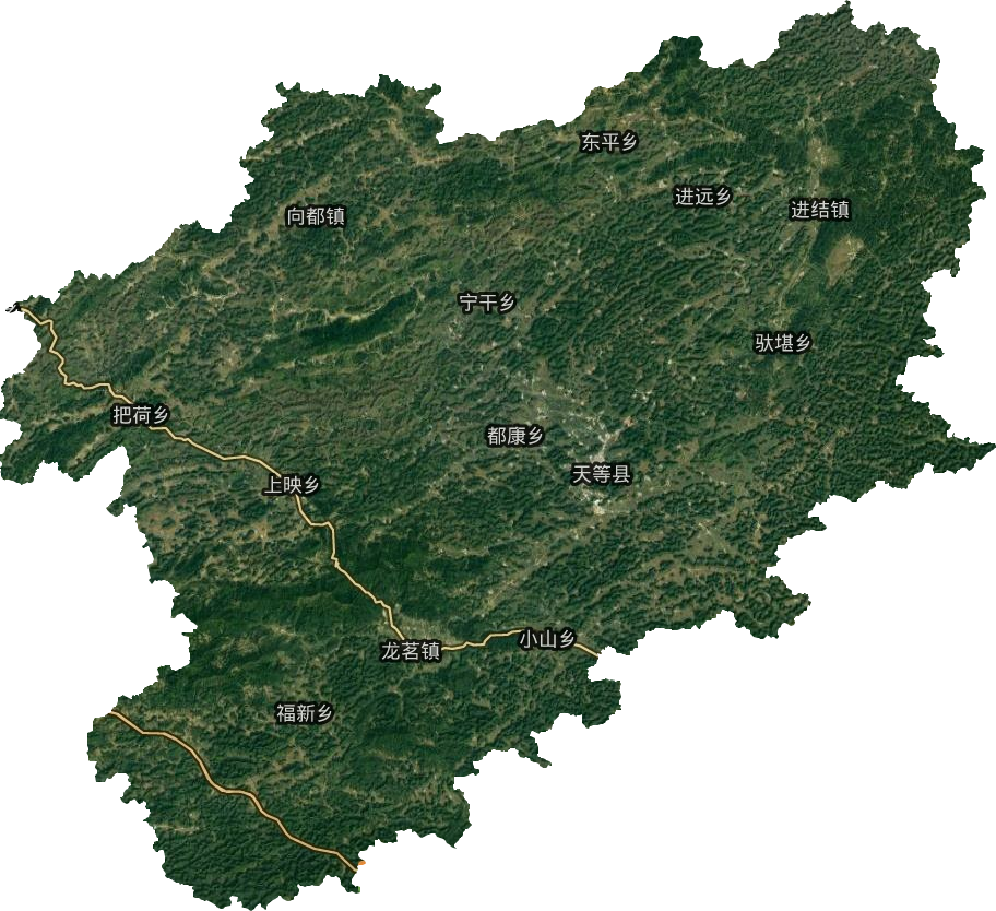 天等县高清卫星地图