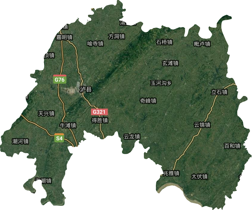 泸县高清卫星地图,泸县高清谷歌卫星地图