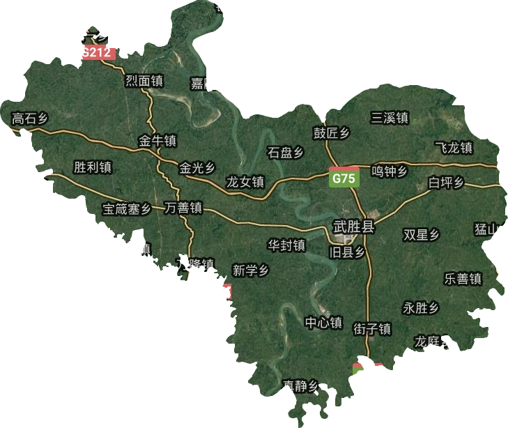 武胜县县城地图图片