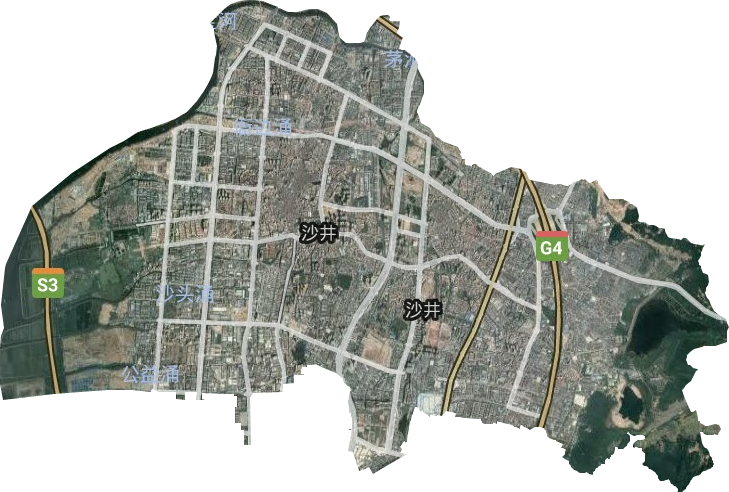 沙井街道高清卫星地图