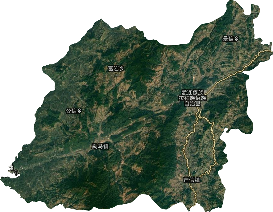 孟连县高清地图大图图片