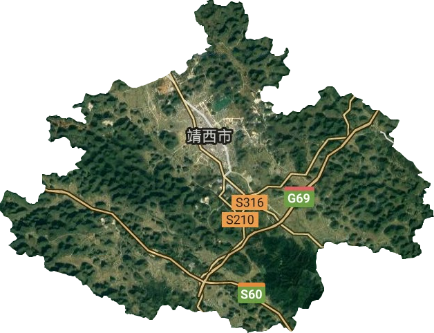 新靖镇高清卫星地图