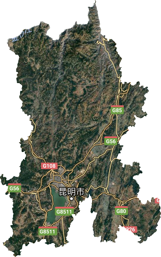 云南省电子卫星地图图片