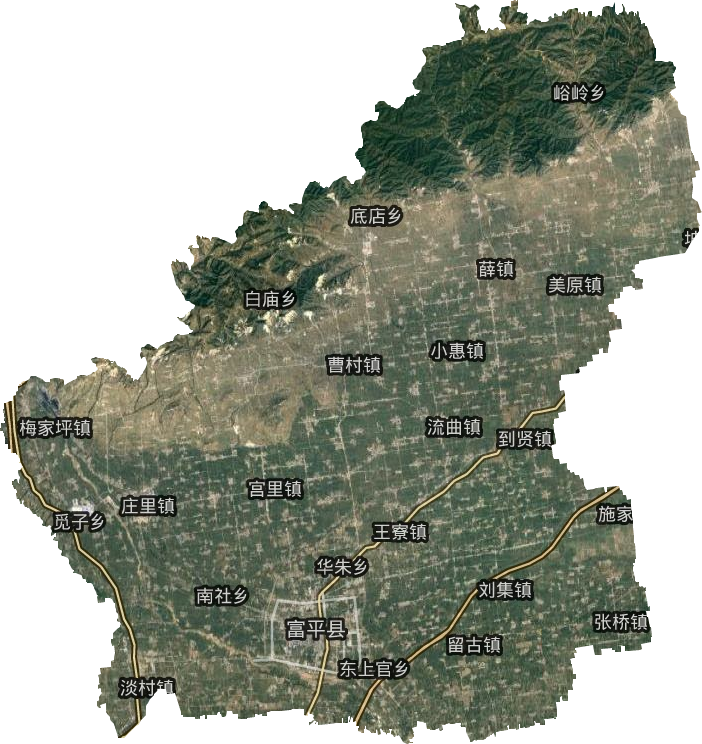 富平县社区分布图图片