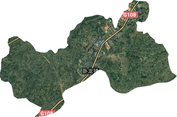 卧龙镇高清卫星地图