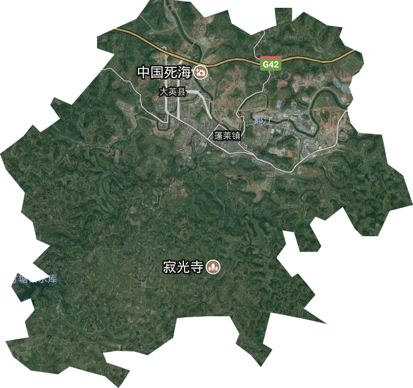 大英县卫星地图高清版图片