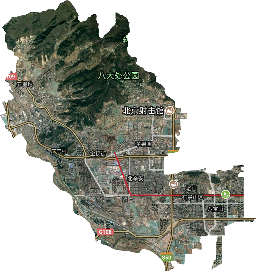 石景山区高清卫星地图