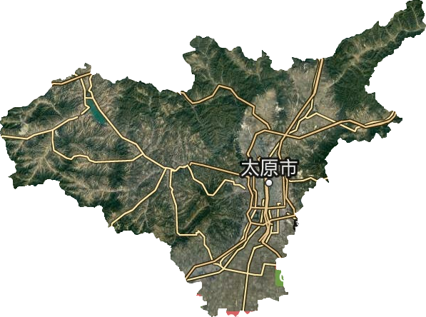 太原市区域划分地形图图片