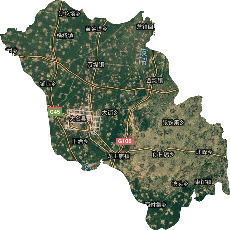 大名县高清卫星地图