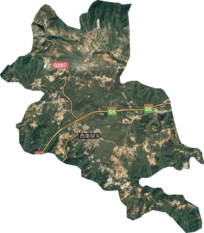 西南舁乡高清卫星地图