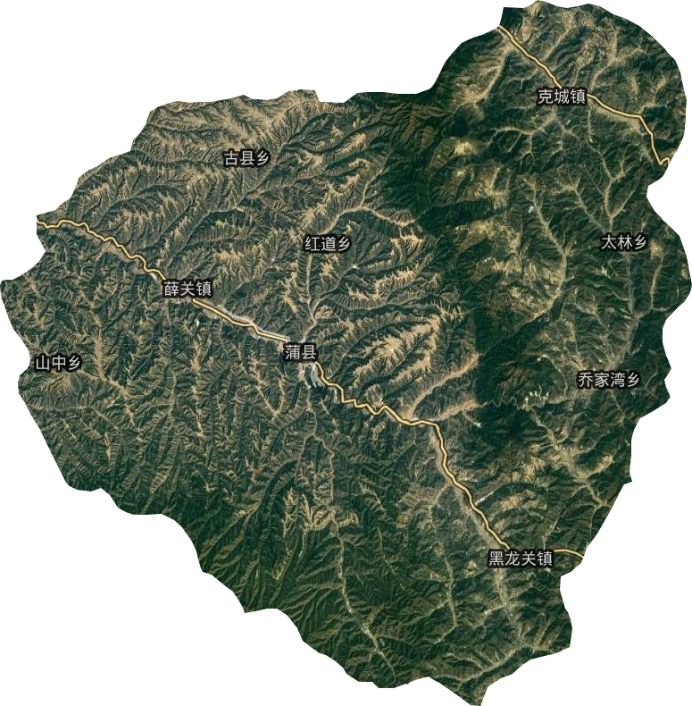 蒲县区域图图片