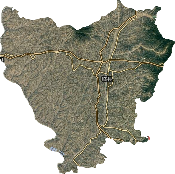 山西临县地形图图片