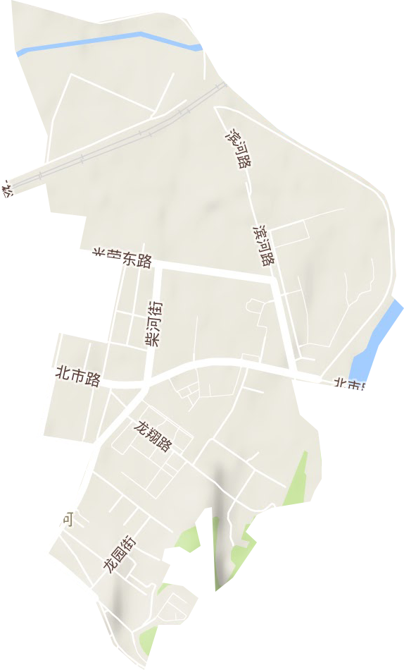 柴河街道高清地形地图
