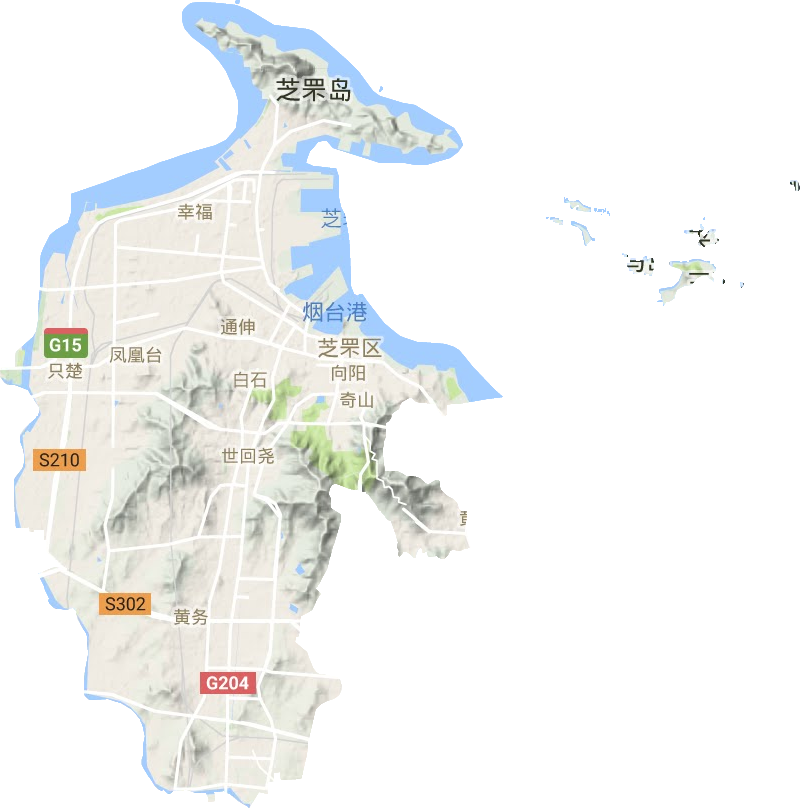 芝罘岛地图图片