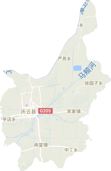 庆云县高清地形地图