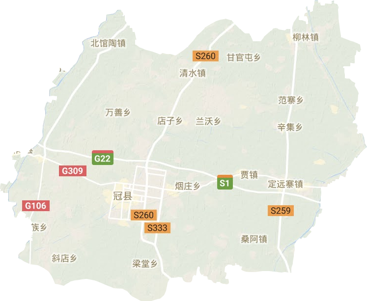 冠县清水镇详细地图图片