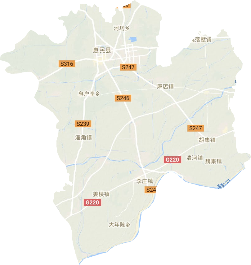 惠民县行政区划地图图片
