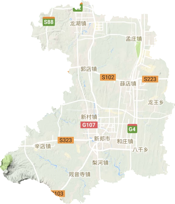 新郑地图区域划分图图片